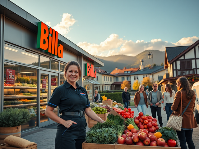 Новый супермаркет Billa в Аттерзее: Бернадетта Рейнл управляет бизнесом мечты