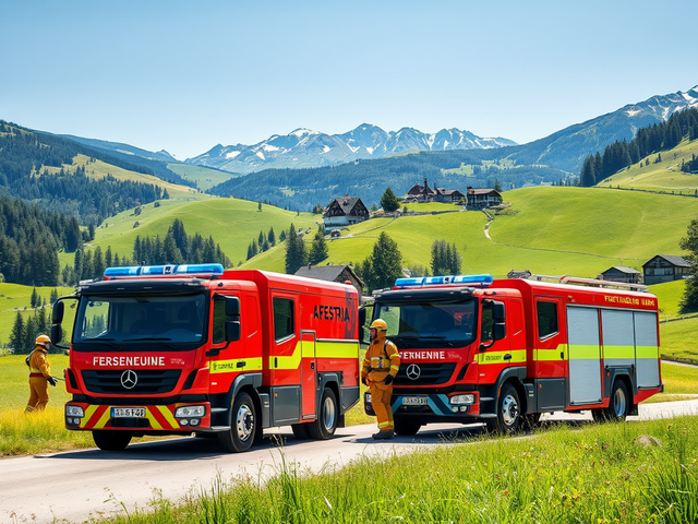 Полностью электрические пожарные машины в Австрии: Новая эра для экстренных служб 🚒