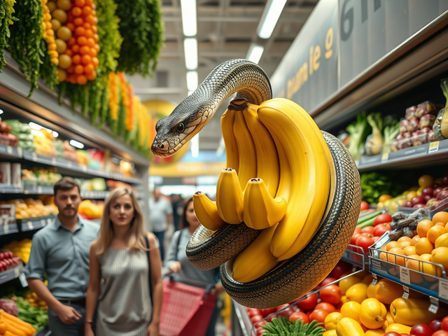 Удав в бананах: Что произошло в супермаркете Штирии?