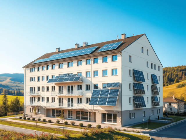 Фасад общежития в Линце станет солнечной электростанцией