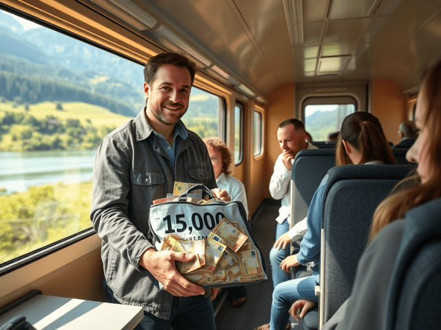 Немец вернул забытую сумку с 15 000 евро в поезде