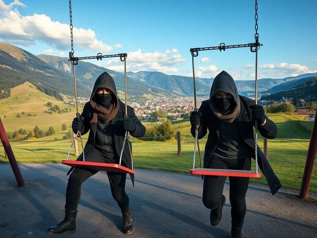 Дерзкая кража: Воры похитили две качели с детской площадки