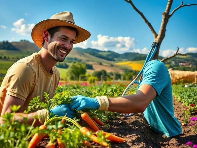 Доминик Тим: от теннисного корта к грядкам 🎾➡️🥕
