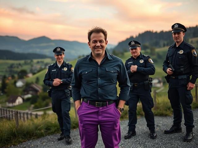 Курьезный вызов полиции в ORF-центр: Виной всему мужчина в фиолетовых штанах