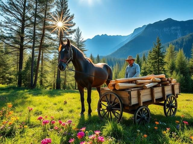 Лесное хозяйство в Кирххаме: как фермер использует лошадей Норикер