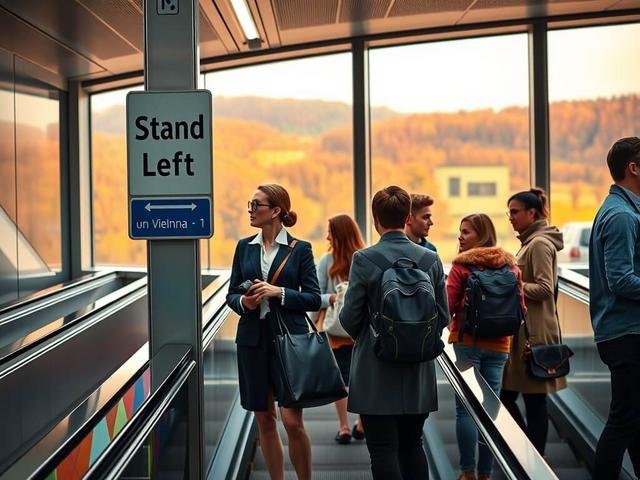 На эскалаторах Вены теперь нужно стоять слева? 🤔
