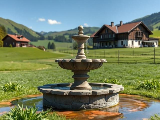 Новый фонтан: Понгау обеспечивает водоснабжение