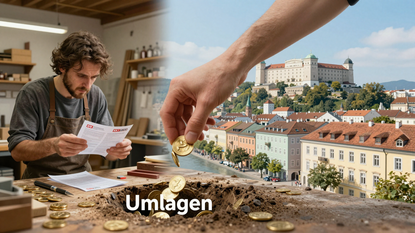 Diagramm: Verteilung der Kammerbeiträge zwischen Bundes- und Landeskammern