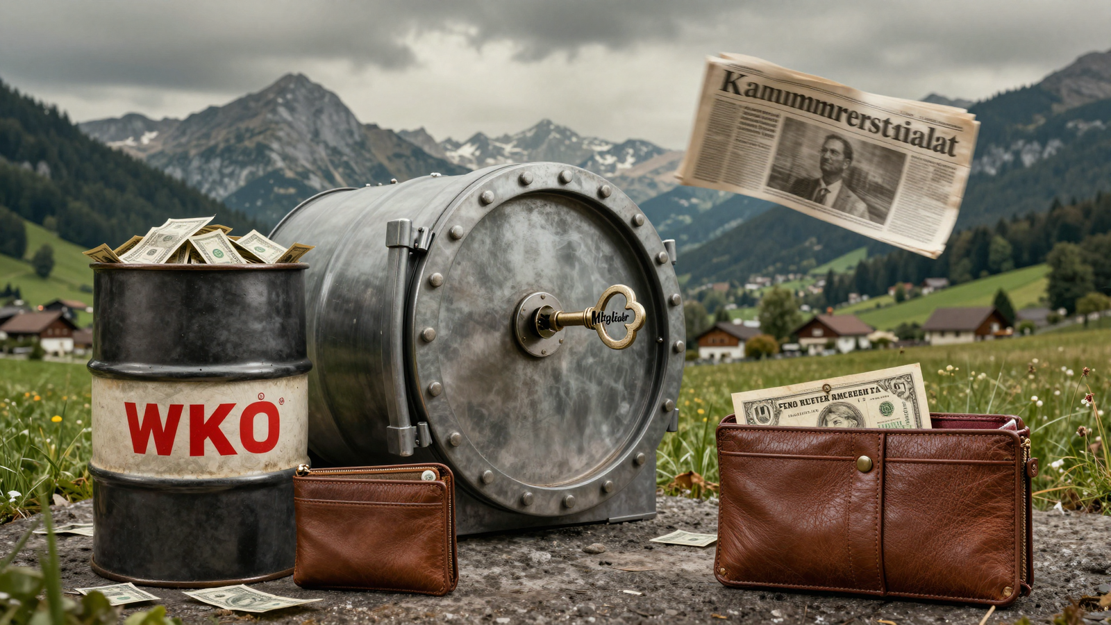 Infografik: Struktur der Kammerfinanzierung in Österreich über Pflichtbeiträge der Mitglieder